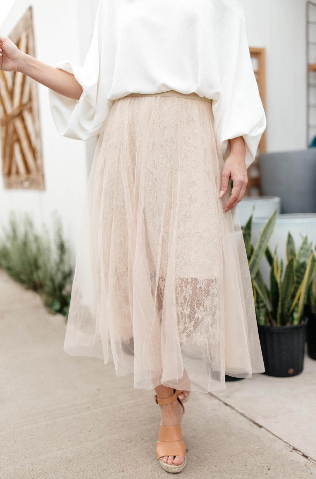 Lace layered sweat pleats skirt｜ACLENT（アクレント）