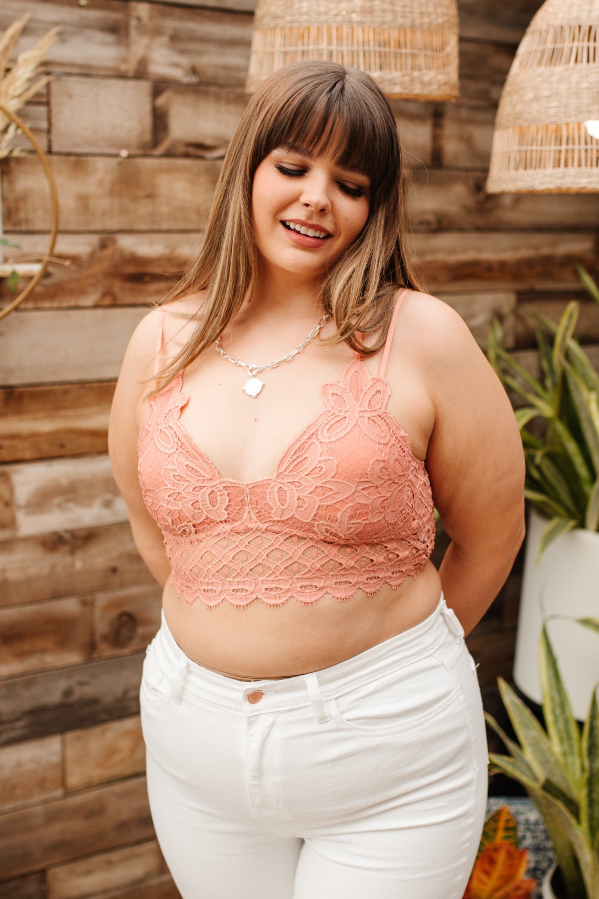 SCALLOPED LACE CAMI BRALETTE in LT TAUPE – Yee Haw Ranch Outfitters