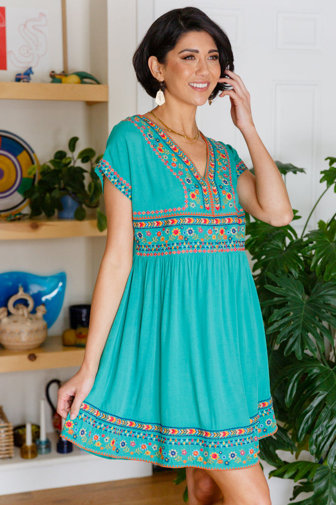 Sunrise In Morocco Embroidered Dress – Aydin & Ella